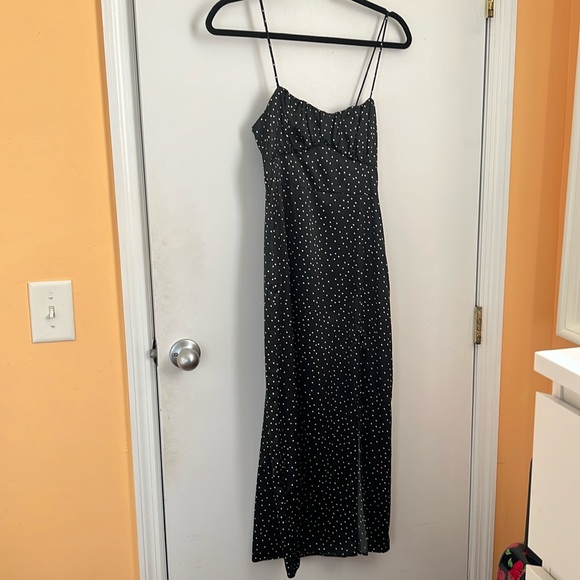 Zara Dresses & Skirts - New Black Spaghetti Lace Dress Polka Dot Size S by Zara